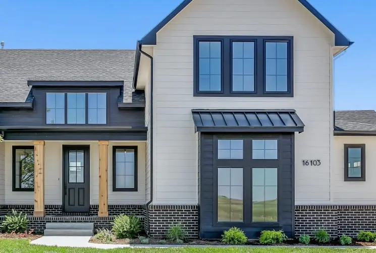 Newly installed James Hardie siding on a home.